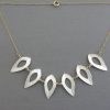 Olaf Fritjof Hjortdahl, silver gilt and white enamel necklace, Norway, circa 1960 SOLD