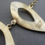 Olaf Fritjof Hjortdahl, silver gilt and white enamel necklace, Norway, circa 1960 SOLD - Image 4
