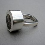 Brodrene Bjerring, abalone shell set silver ring, Denmark, circa 1970 SOLD - Image 2