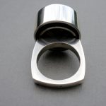 Brodrene Bjerring, abalone shell set silver ring, Denmark, circa 1970 SOLD - Image 4