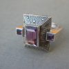 Theodor Fahrner, silver amethyst and marcasite ring, German, circa 1930 SOLD
