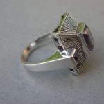 Theodor Fahrner, silver amethyst and marcasite ring, German, circa 1930 SOLD - Image 2