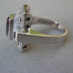 Theodor Fahrner, silver amethyst and marcasite ring, German, circa 1930 SOLD - Image 3