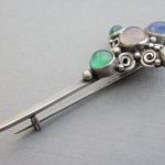 Dorrie Nossiter, Arts and Crafts silver and stone set brooch, English, circa 1920 SOLD - Image 3