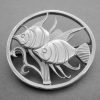 Geoffrey G. Bellamy for George Tarratt Ltd, silver angel fishes brooch, Birmingham 1960 SOLD
