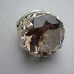 S&Co, smoky quartz silver ring, Birmingham 1977 SOLD - Image 3