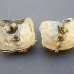 Jane Watling of Lacock, a pair of silver gilt ear studs, London 1990 SOLD - Image 3
