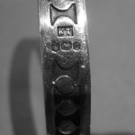 Keith Tyssen, silver and oxidised silver bangle, Sheffield 1977 SOLD - Image 2