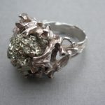 Guy Watson, iron pyrites set silver ring, London 1972SOLD - Image 2