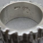 Guy Watson, heavy cast silver ring, London 1972 SOLD - Image 3
