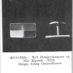 Erling Christoffersen, for Norway Plus Designs Studios, pair of early 'Reflection' silver cufflinks, 1962 Birmingham import marks - Image 6