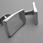 Erling Christoffersen, for Norway Plus Designs Studios, pair of early 'Reflection' silver cufflinks, 1962 Birmingham import marks - Image 2