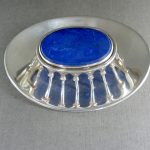 Rod Edwards, silver and lapis lazuli brooch, London 1963 SOLD - Image 2