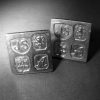 Jack Spencer, pair of silver cufflinks, Edinburgh 1975 SOLD