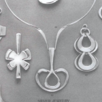 David-Andersen, possibly designed by Toril Bjorg, silver 'Freeform' pendant, on a chain, Norway, circa 1975 SOLD - Image 3