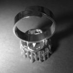 Anonymous, 835 standard silver and rock crystal ring, probably German, circa 1970 SOLD - Image 6