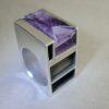 Joel Degen, amethyst, silver and oxidised silver ring, circa 1970 SOLD