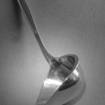 Tias Eckhoff, for Georg Jensen, Cypres pattern sauce ladle, Denmark, London import marks for 1957 SOLD - Image 5