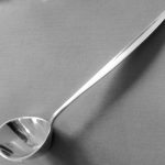 Tias Eckhoff, for Georg Jensen, Cypres pattern sauce ladle, Denmark, London import marks for 1957 SOLD - Image 4