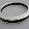 Georg Jensen, three piece silver and wood bangle suite, #A120, Denmark SOLD