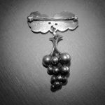 Harald Nielsen, for Georg Jensen, silver grapes brooch, #217A, Denmark SOLD - Image 2
