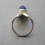 Guy Watson, sodalite set silver ring, London 1971 SOLD - Image 5