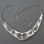 Teka, Theodor Klotz, silver necklace, German, circa 1970 SOLD - Image 3
