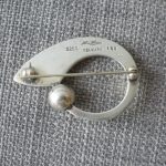 Bent Gabrielsen for Hans Hansen, silver brooch, number 109, Denmark 1960s SOLD - Image 2