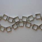 Hans Hansen, silver 'squares' necklace, 1971 London import mark SOLD - Image 3
