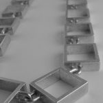 Hans Hansen, silver 'squares' necklace, 1971 London import mark SOLD - Image 2