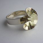 Elis Kauppi for Kupittaan Kulta, pale citrine set silver ring, Finland, circa 1970 SOLD - Image 2