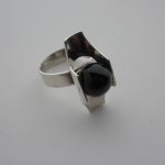 Kultaseppa Salovaara, onyx set silver ring, Finland, circa 1972 SOLD - Image 3