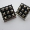 Anton Michelsen and Royal Copenhagen, pair of silver and ceramic cufflinks, Denmark, circa 1970