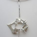 Frank and Regine Juhls, silver Tundra pendant on a neck ring, #703, Norway, designed circa 1967 SOLD - Image 4