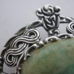 Robert Allison & Son (attributed) of Iona, large silver amazonite set Scottish plaid brooch, Glasgow 1953 SOLD - Image 5