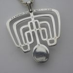 Bjorn Sigurd Ostern, for David-Andersen, amazonite silver pendant, on a chain, Norway, circa 1968 SOLD - Image 2
