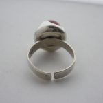 Kultaseppa Salovaara, silver cornelian bead set silver ring, Finland, 1971 Sold - Image 3
