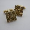 Kurt Weiss Ltd, pair of 9 carat gold cufflinks, London 1971, retailed by Garrards SOLD
