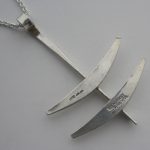 Anna-Greta Eker, for Norway Designs Plus Studios, silver pendant on a chain, Norway, 1968 Birmingham import mark SOLD - Image 3