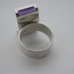 Elis Kauppi for Kupittaan Kulta, amethyst 'sledge' ring, Finland, 1973 London import mark for Nina Breddal SOLD - Image 3