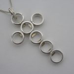 Hedbergs Guld, modernist silver cross pendant, Sweden, 1973 SOLD - Image 3