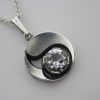 Karl Laine, for Sten & Laine, silver rock crystal set pendant, Finland, 1977 date code SOLD