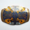 John Leman, copper and enamel two piece Celtic birds buckle, Scottish, 1970s SOLD