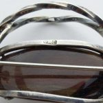 Ola Gorie, early tumbled tiger eye set silver brooch, Scotland, circa 1965 SOLD - Image 3