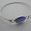 Daedalus Ltd, agate set silver neck ring, London 1971 SOLD