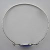 Daedalus Ltd, agate set silver neck ring, London 1971 SOLD - Image 5