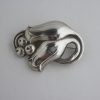 Georg Jensen, silver tulip brooch, #100B, Denmark, 1995 London import mark SOLD