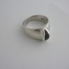 Hans Hansen, silver and black enamel ring, Denmark, 1972 London import mark SOLD