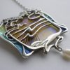 Pat Cheney, Chene d'Glas Collection silver, enamel and John Ditchfield glass Art Nouveau inspired pendant, on a chain, Edinburgh, circa 1998 SOLD - Image 4