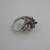 Tri Star, amethyst crystal set cast silver ring, London 1973 SOLD - Image 2